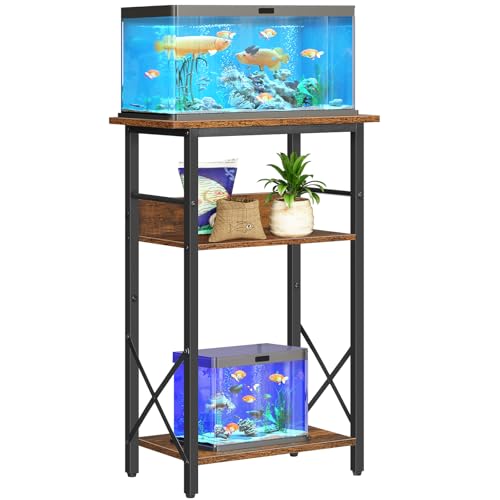 Premium Quiet HOOBRO 10 Gallon Aquarium Stand, 3-Tier Fish Tank Stand with Storage, Reptile Turtle Tank Stand with Metal Frame, 20.5" L x 11" W , Rustic Brown BF52FT01 - High-Efficiency Aquarium Filter detail