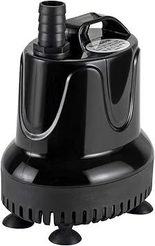 Premium Quiet hygger 215 GPH Quick Water Change Aquarium Pump Submersible Fountain Water Pump Fish Tank Pond Drain Transfer Pump with 2 Adaptors - High-Efficiency Aquarium Filter