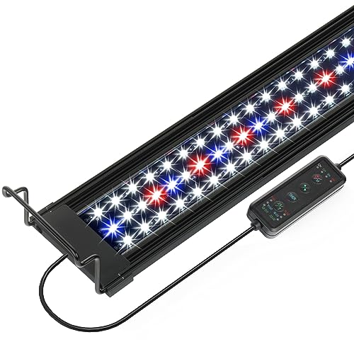 Premium Quiet OYO WATER Aquarium LED Light 48 Inch with Timer, 24/7 Cycle, 5 Dimmable Brightness, Sunrise/Sunset Simulation for 10/20/30/55 Gallon Fish Tank - High-Efficiency Aquarium Filter detail