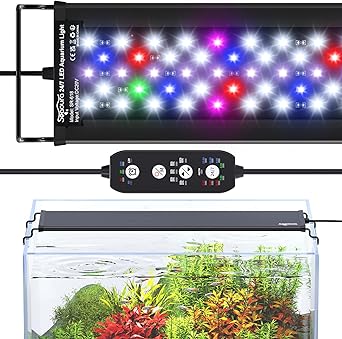 Premium Quiet SEAOURA 24/7 Cycle LED Aquarium Plant Light-Full Spectrum Fish Tank Light, Auto On/Off, 24/7 Lighting Modes and DIY Mode, Adjustable Timer/Brightness, for 18 Inch to 24 Inch Planted Tank - High-Efficiency Aquarium Filter