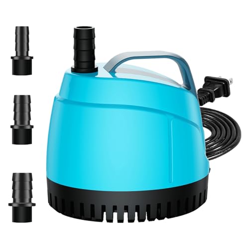 Premium Quiet 210GPH Submersible Water Pump Ultra Quiet (780L/H,15W),Bottom Suction Aquarium Pump with 2 Nozzles,5.6ft Lift,Adjustable Flow for Fish Tank,Fountain,Pond,Hydroponics,Indoor Water Feature - High-Efficiency Aquarium Filter detail