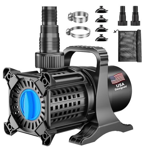 Premium Quiet OYO WATER Pond Pump, 2600 GPH Adjustable Flow Submersible Water Pump with Filter Bag, Copper Motor, IPX8 Waterproof for Outdoor Koi Pond, Fountain, Waterfall, Hydroponics - High-Efficiency Aquarium Filter detail