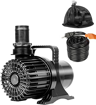 Premium Quiet OYO WATER High Flow Submersible Water Pump, 9300 GPH 620W Waterfall Pump for Ponds & Outdoor Features, 32.8FT Power Cord, Quiet & Powerful Pond Filter Pump for Koi Pond, with Barrier Bag - High-Efficiency Aquarium Filter