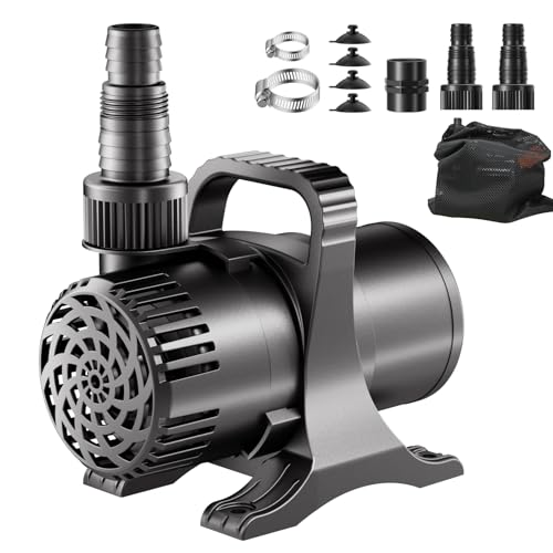 Premium Quiet OYO Water 100W 1600 GPH Pond Pump, Ultra Quiet Heavy Duty Submersible Water Pump for Koi Ponds, Fountains, Aquariums & Waterfalls, Submersible & Inline Use, 20.3 ft Power Cord, Includes Filter Bag - High-Efficiency Aquarium Filter detail