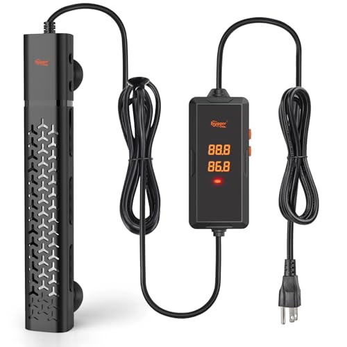 Premium Quiet hygger 200w Aquarium Heater, Submersible Fish Tank Heater with Intelligent Temperature Control and Leaving Water Automatically Stop Heating System, for 20-40 Gallon Tanks - High-Efficiency Aquarium Filter detail