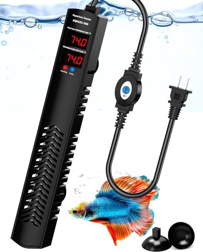 Premium Quiet AHJ Aquarium Heater for 40-55-75 Gallon, 300W Submersible Fish Tank Water Heater with Accurate Temperature Control, Over-Temp Protect, Auto Shut-Off, Quick Heat up for Saltwater & Freshwater - High-Efficiency Aquarium Filter detail
