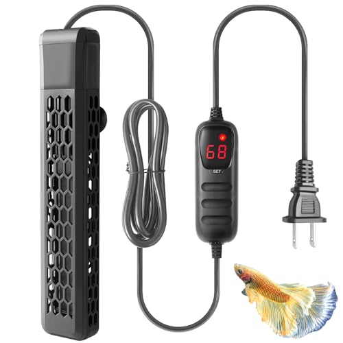 Premium Quiet HITOP 200W Aquarium PTC Heater with Controller: Digital Heater for Fish Tank and Turtle Tank 25-60Gallon, Sturdy Heater with Removable Protective Cover - High-Efficiency Aquarium Filter detail