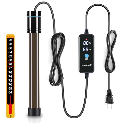 Premium Quiet Orlushy Submersible Aquarium Heater, Fish Tank Heater with Free Thermometer for Freshwater and Saltwater Tank - High-Efficiency Aquarium Filter detail