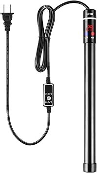Premium Quiet MQ Titanium Alloy 500W Aquarium Heater for Salt and Fresh Water, Digital LED Display Submersible Heater with External Thermostat Controller, for Fish Tank 70-80 Gallon - High-Efficiency Aquarium Filter