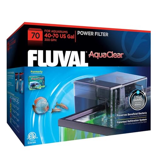 Premium Quiet AquaClear 70 Power Filter, Fish Tank Filter for 40- to 70-Gallon Aquariums, Black - High-Efficiency Aquarium Filter detail