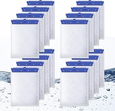 Premium Quiet 16 Count Large Filter Cartridges Compatible with Whisper Bio Bag Filters, Large Aquarium Filter Cartridge for Whisper 20i 40i, IQ20/30/45/60, PF20/30/40/60 and Repto Filter - High-Efficiency Aquarium Filter