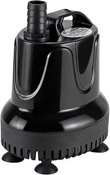 Premium Quiet hygger 400 GPH Quick Water Change Aquarium Pump Submersible Fountain Water Pump Fish Tank Pond Drain Transfer Pump with 3 Adaptors - High-Efficiency Aquarium Filter
