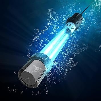 Premium Quiet 18W Aquarium UV Light for 100-1000 Gallon, UV Pond Water Clarifier for Koi Pond, Swimming Pool, Spa, Large Fish Tank, Cold Plunge UV Light for Pond Algae Control - High-Efficiency Aquarium Filter