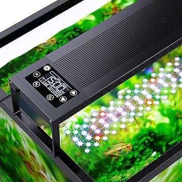 Premium Quiet SEAOURA 24/7 LED Aquarium Plant Light for 18-24 Inch Fish Tank, Auto On Off with Timer, 9 Colors, Adjustable Brightness, Daylight & Moonlight Mode, Full Spectrum Fish Tank Light for Plants - High-Efficiency Aquarium Filter