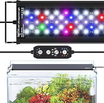 Premium Quiet SEAOURA 24/7 Cycle LED Aquarium Plant Light-Full Spectrum Fish Tank Light, Auto On/Off, 24/7 Lighting Modes and DIY Mode, Adjustable Timer/Brightness, for 18 Inch to 24 Inch Planted Tank - High-Efficiency Aquarium Filter