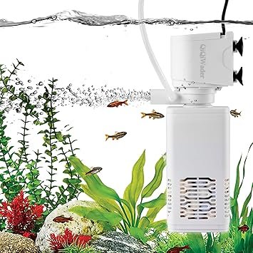 Premium Quiet Fish Tank Filter,10-40 Gallon Fish Tank Filter,6W 130GPH,Equipped with Adjustable Aeration Function. - High-Efficiency Aquarium Filter