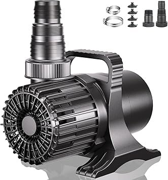Premium Quiet WaterRebirth (7000GPH-320W, UL listed) Large Fountain Submersible Water Pond Sump Pump Aquarium Electric Waterfall Pump Outdoor PS- 7000 - High-Efficiency Aquarium Filter