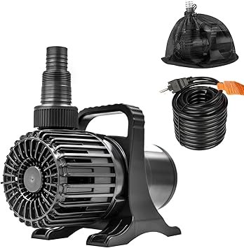Premium Quiet OYO WATER Outdoor 3000gph-155W 32.8FT Pond Water-fall & Kio Fish Fountain-s &Garden Pump Submersible IPX8: Long 32.8FT Cord Smart-er & Quieter Duck & Yard Ponds Pumps, 1 Barrier Pump Bag - High-Efficiency Aquarium Filter