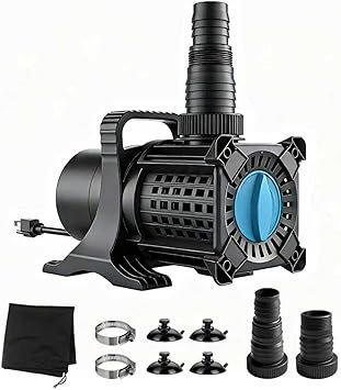 Premium Quiet OYO WATER UL-Certified 325W 5100GPH High Flow Adjustable Pond Pump with 20.3ft Power Cord, Submersible Inline Pump for Koi Ponds, Cascades, Drainage, UL Safety Rated for Outdoor Use - High-Efficiency Aquarium Filter