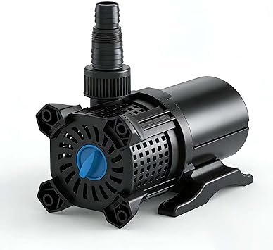 Premium Quiet WaterRebirth PG Series 850GPH Ultra Quiet Pond Pump, Adjustable Flow Control Energy Saving Submersible Pump with Filter for Garden Koi Pond & Waterfalls, Fountains and Hydroponics - High-Efficiency Aquarium Filter