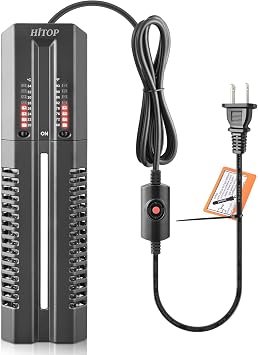 Premium Quiet HITOP 400W 600W Submersible Aquarium Heater, Fish Tank Heater with External Controller and Cover, Large Heater for Seawater/Fresh Water Aquarium - High-Efficiency Aquarium Filter