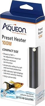 Aqueon Preset Aquarium Heater 100W for Up to 30 Gallons