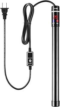 Premium Quiet MQ Titanium Alloy 500W Aquarium Heater for Salt and Fresh Water, Digital LED Display Submersible Heater with External Thermostat Controller, for Fish Tank 70-80 Gallon - High-Efficiency Aquarium Filter